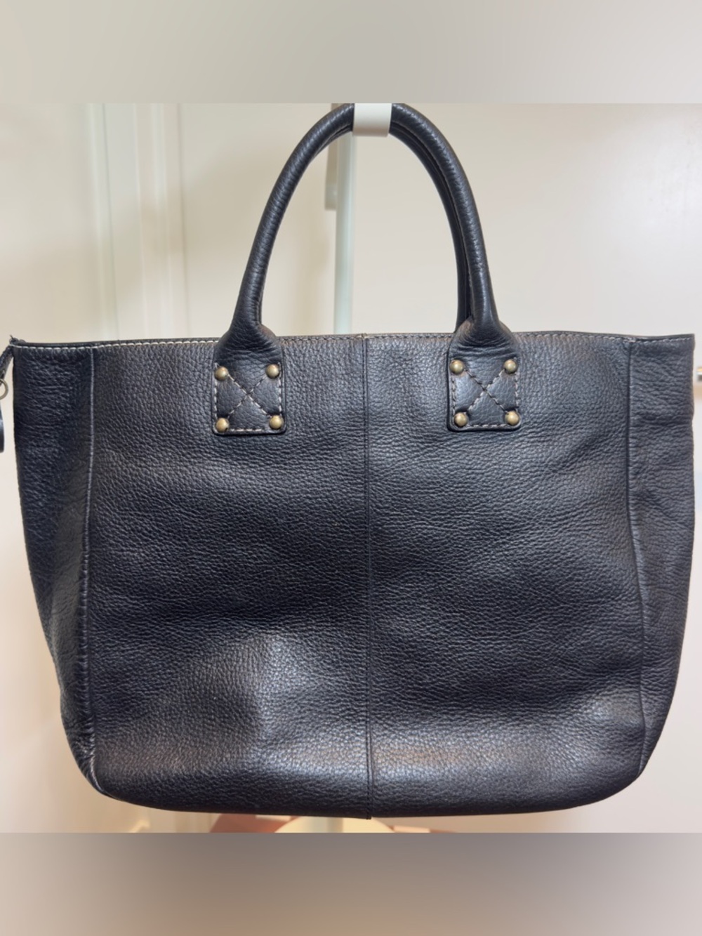 Vintage Gap Black Leather Shoulder Bag | 100% Cowhide | Y2K Minimalist Chic